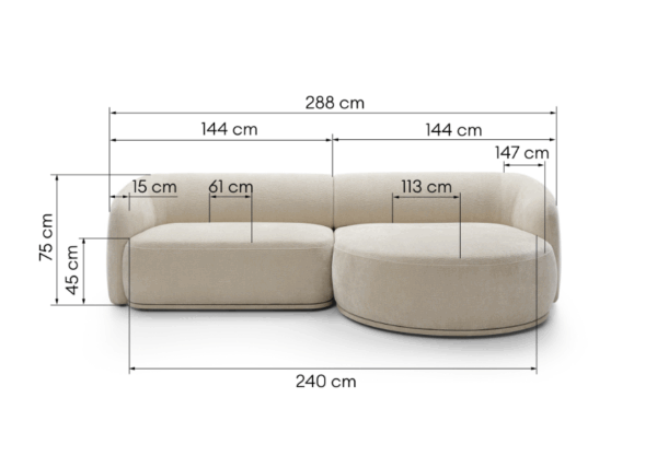 Modulinis minkštas kampas NELLA - Image 10