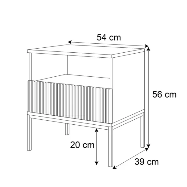 Naktinis staliukas SETO S54 cashmere - Image 7