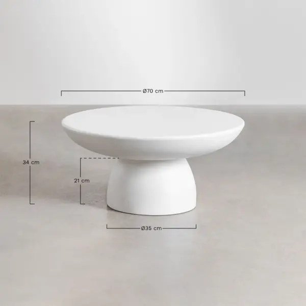 Apvalus cementinis kavos staliukas Zen Ø70 cm - Image 12