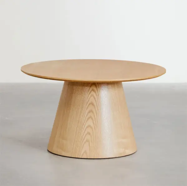 Apvalus medinis kavos staliukas AURUM Ø80cm - Image 2