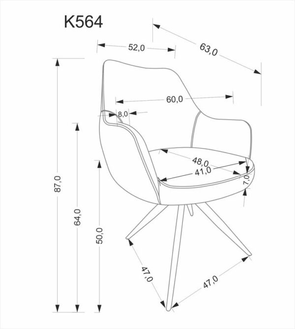 Sukamoji kėdė K564 - Image 24