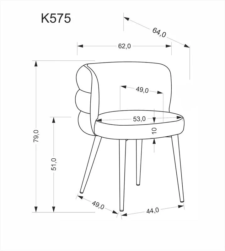 Kėdė Fauston, pilkos spalvos - Image 11